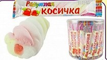 Зеф.косичка "Радужная" с начинкой 12гр. 1/50/6